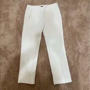Ann Taylor Loft white ankle length dress pants